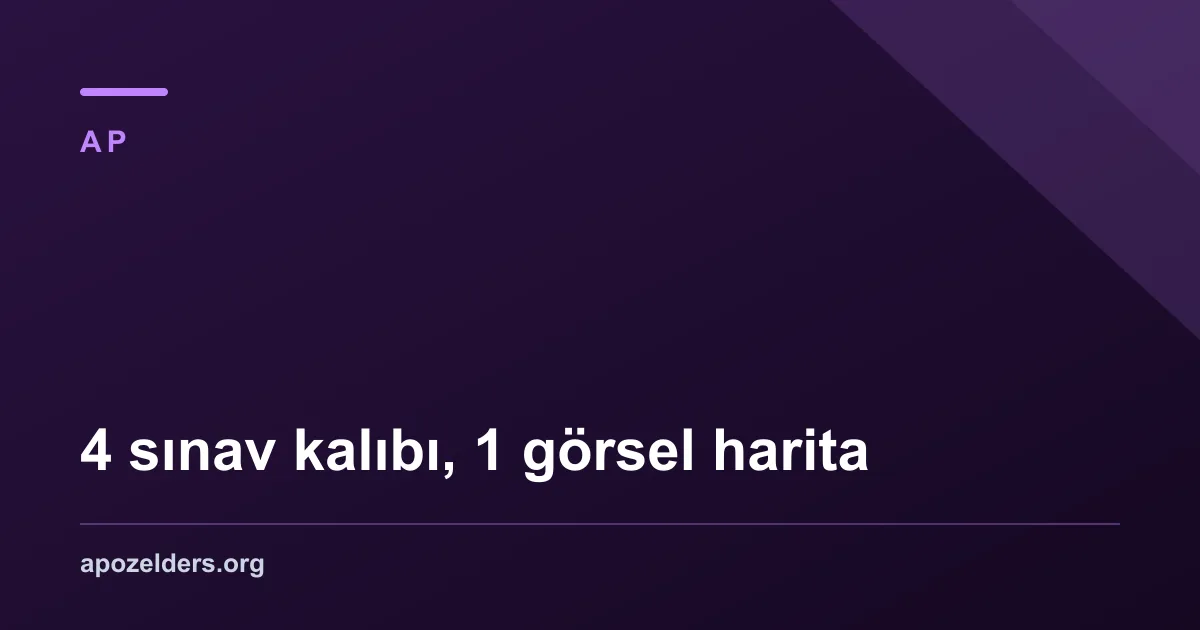 4 sınav kalıbı, 1 görsel harita