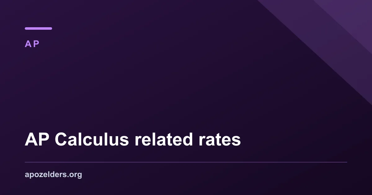 AP Calculus related rates