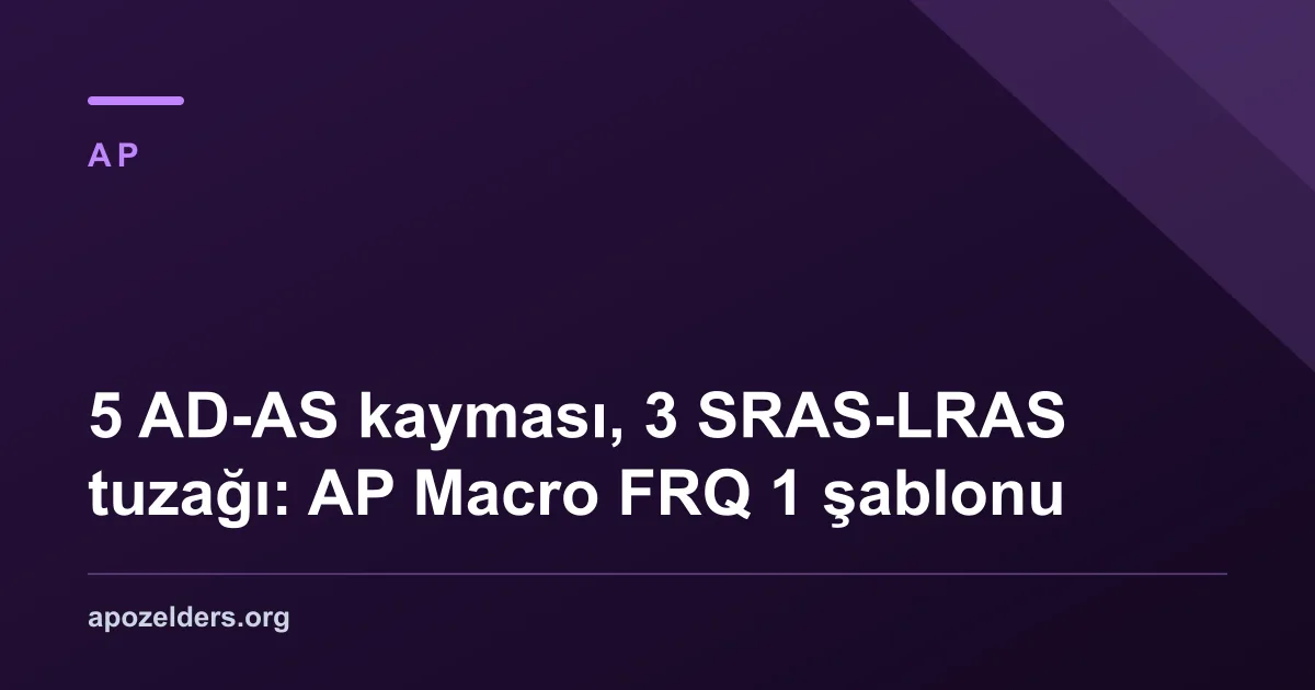 5 AD-AS kayması, 3 SRAS-LRAS tuzağı: AP Macro FRQ 1 şablonu