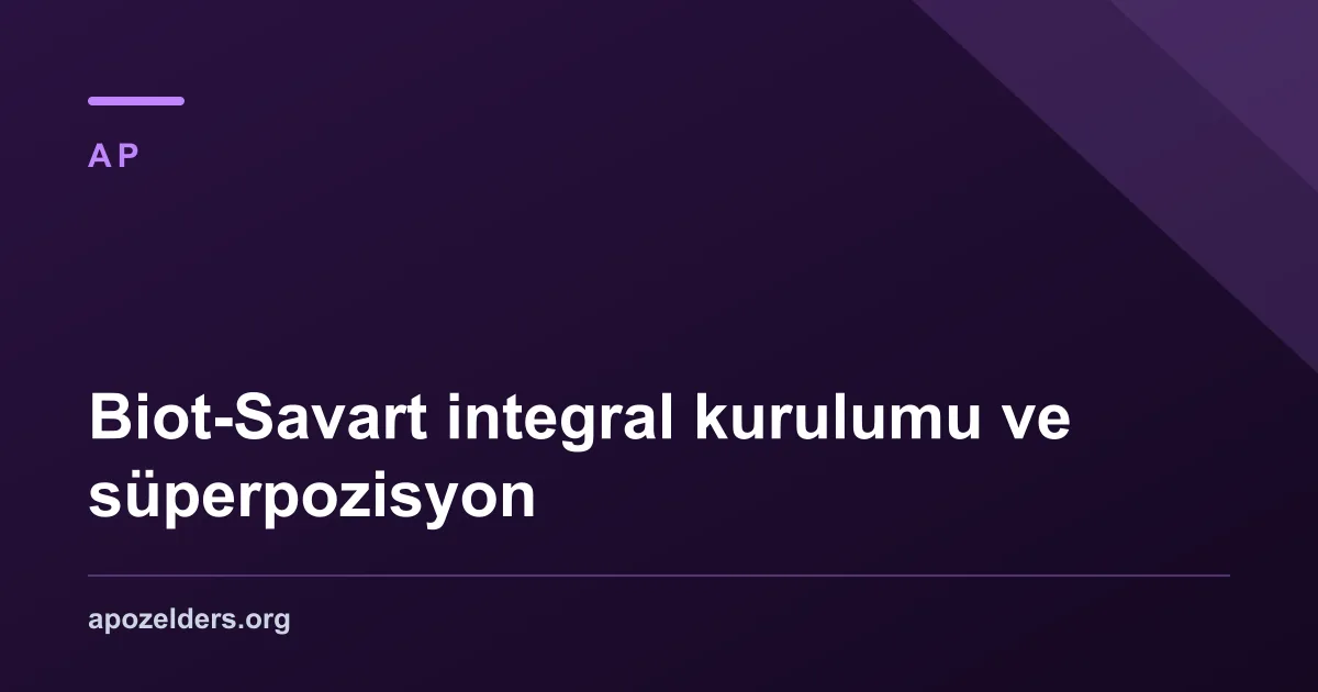 Biot-Savart integral kurulumu ve süperpozisyon