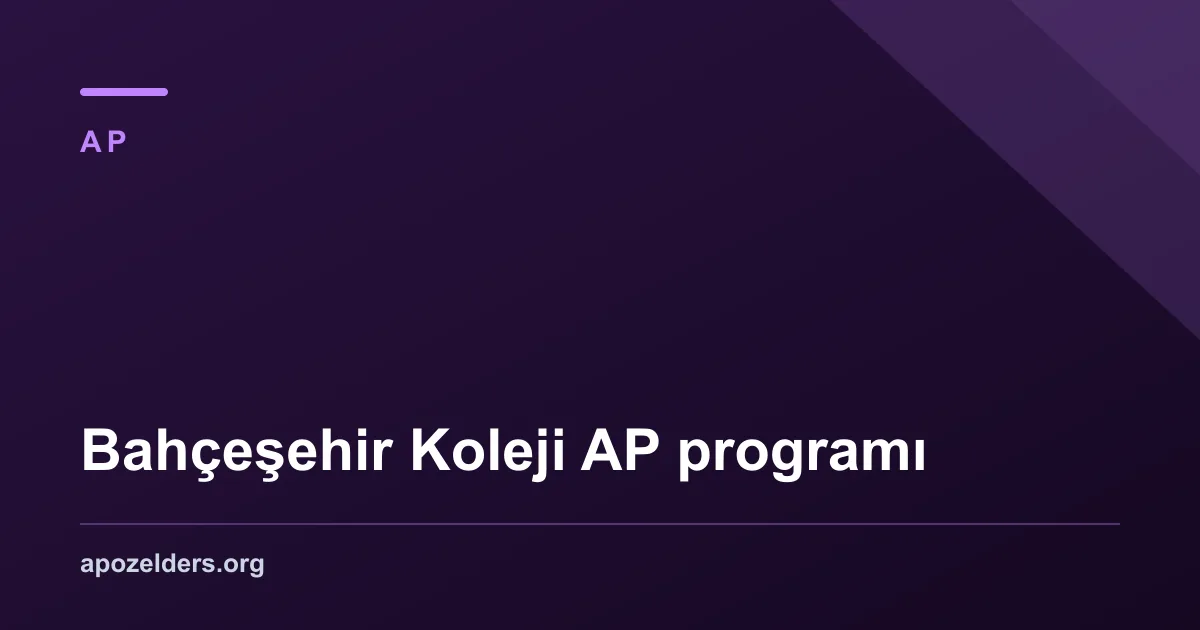 Bahçeşehir Koleji AP programı