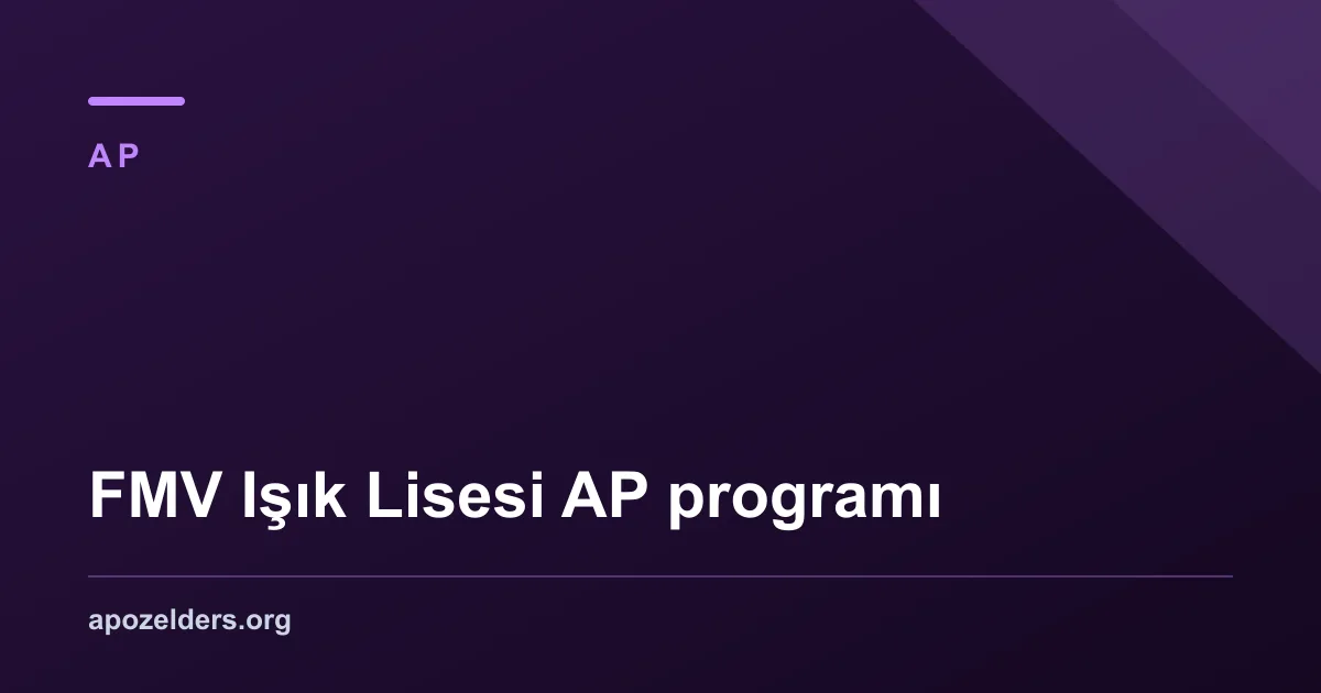 FMV Işık Lisesi AP programı