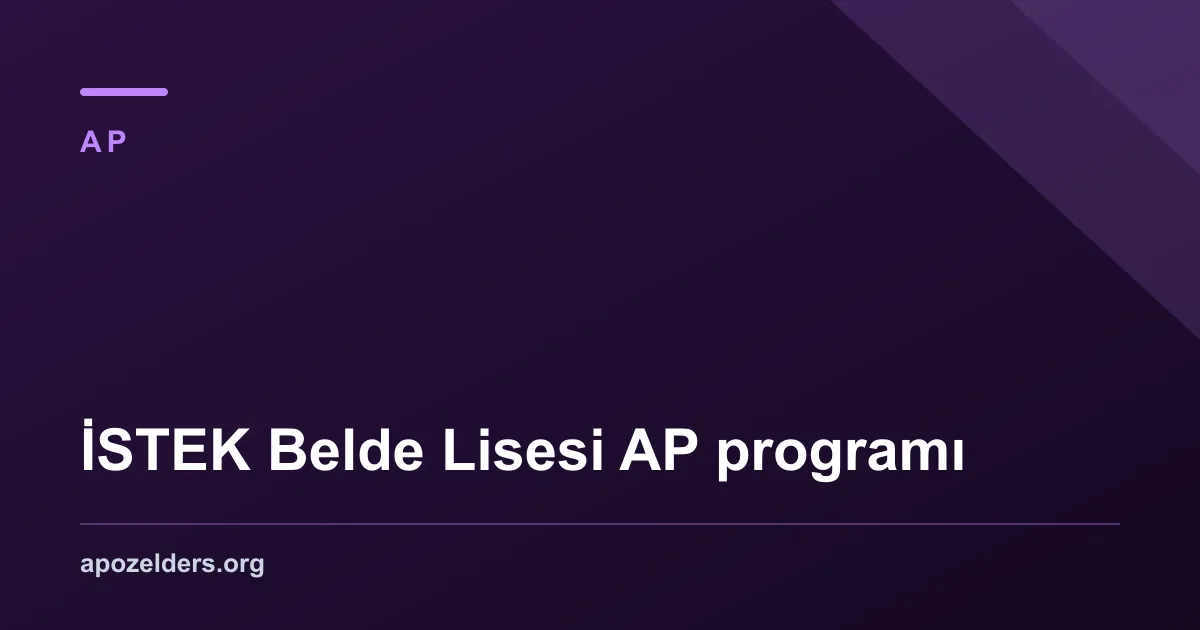 İSTEK Belde Lisesi AP programı